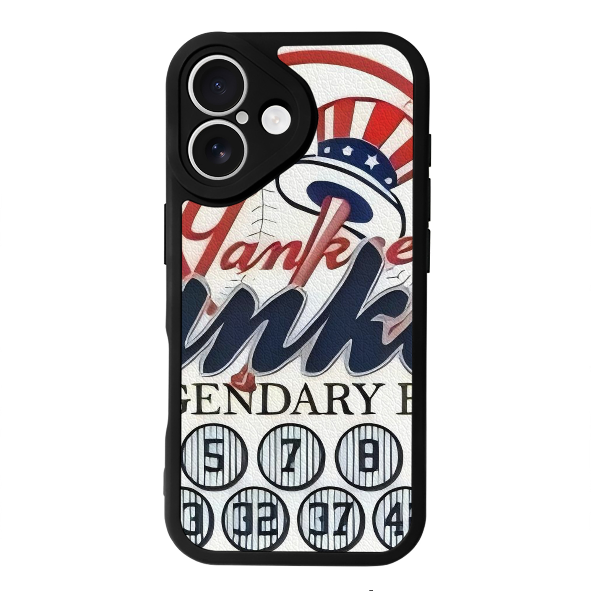 New York Yankees 232 IPhone 16 Silicone Leather Case – UV Print, Lambskin Texture – Perfect Fit, Wireless Charging Compatible, Scratch Resistant, Precise Cutouts – Stylish Protection For IPhone 16